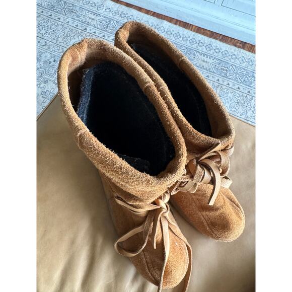 Steger Mukluks Chesnut Leather Winter Boots Mens Size US 14 + felt insoles - Picture 8 of 12